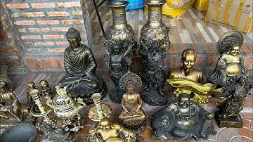 Ngày 10/11 Cặp bình song Long _ Tượng Phật bổn sư _ Bộ Lư đồng _  #đồcổ #đồđồng#đồđồngNguyễnnhi