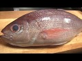 ヒメダイ(オゴダイ)のさばき方~握りになるまで 寿司屋の仕込み how to fillet a Lavender jobfish and make sushi and sashimi
