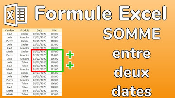 Excel - Recherche, somme et formule entre 2 dates - SOMME.SI.ENS entre 2 dates - Docteur Excel