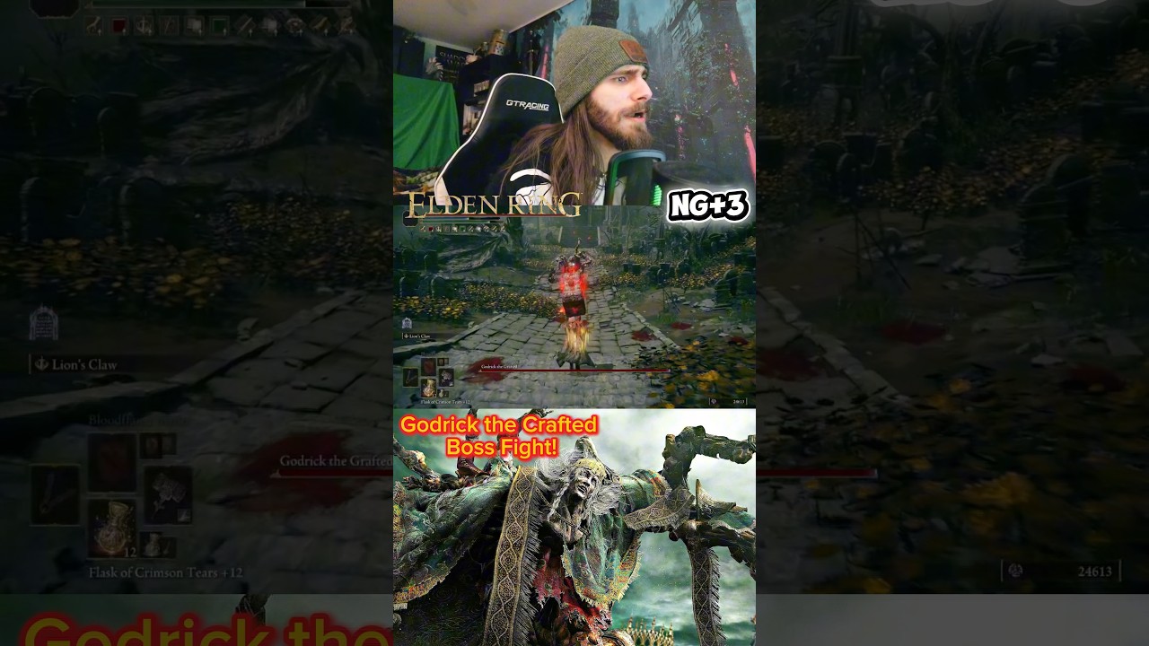 Elden Ring: Godrick the Crafted Boss Fight! On NG+3! Git Gud!!!💪🏻 