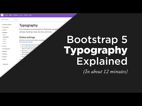 बूटस्ट्रॅप 5 टायपोग्राफी स्पष्ट केली // बूटस्ट्रॅपमध्ये टायपोग्राफी कशी कार्य करते?