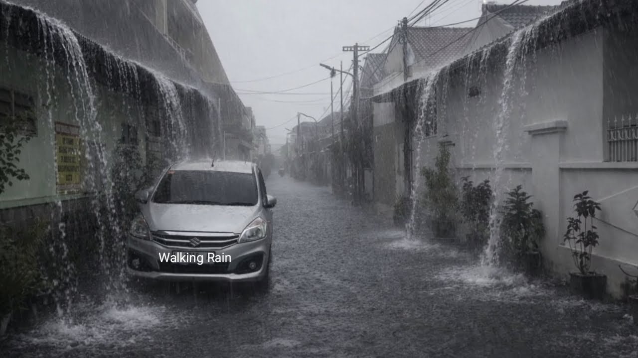 Rain Stream For Sleeping 🌧️ ASMR Video For Relaxation || Walking Rain