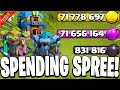 Spending millions of loot on 3 accounts  clash of clans