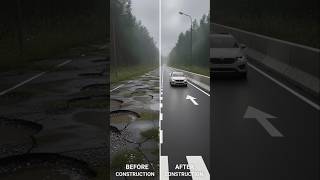 How Roads Are Built! Modern Road Construction Process Explained 🚧 | Civil Engineering Shorts