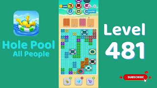 Hole Pool All People Level 481 Walkthrough 🎯 | Color Match Puzzle Gameplay | Mini Boss