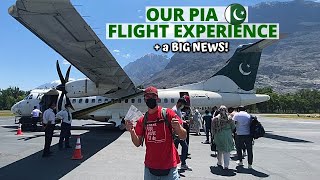 First time flying PIA (Pakistan International Airlines review) + Our BIG NEWS!- Pakistan travel vlog