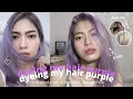 dyeing my hair purple at home (BTS inspired) + GOOD LOCKS Nourishing Hair Mask by Oh My Lolly review