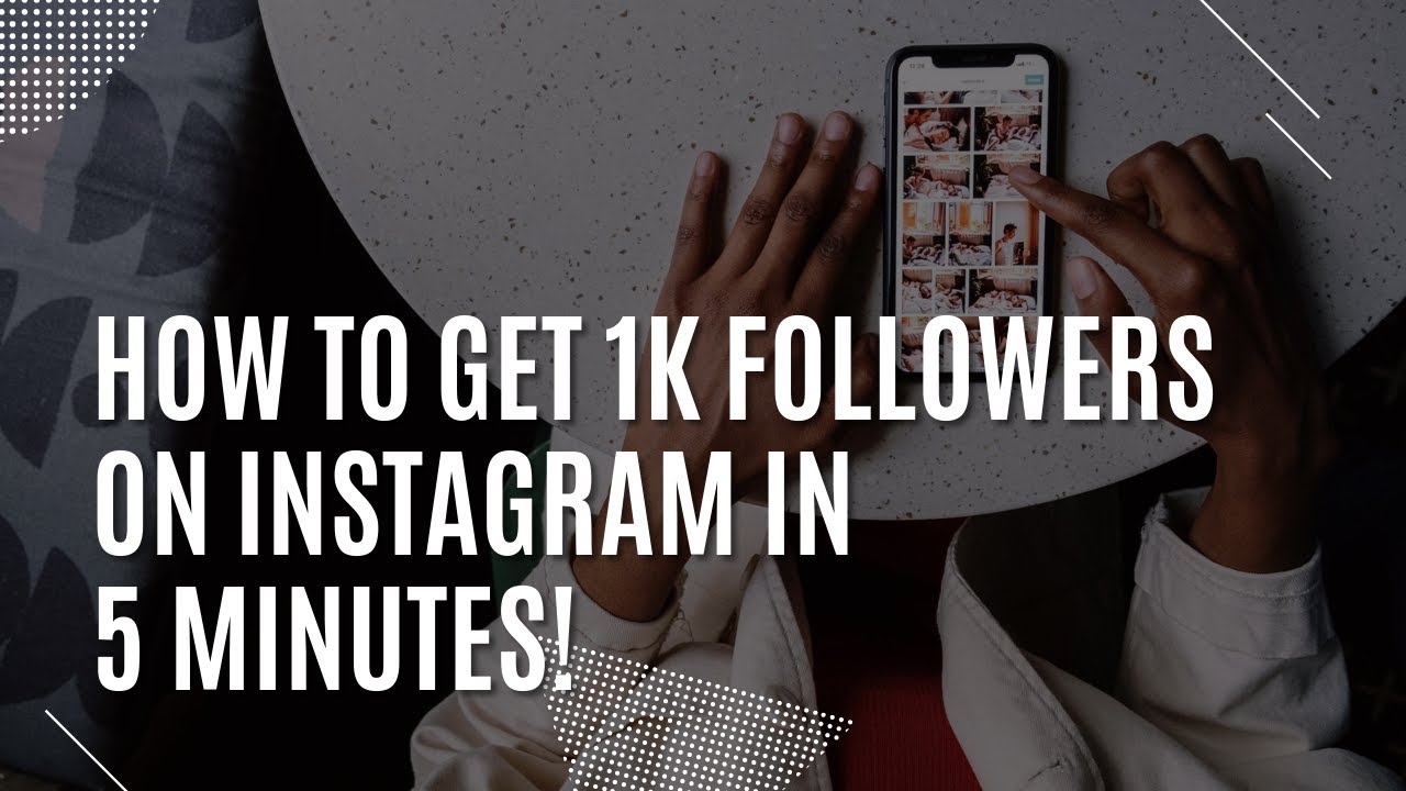 How to GET 1K Followers on Instagram in 5 Minutes! (Free) - YouTube