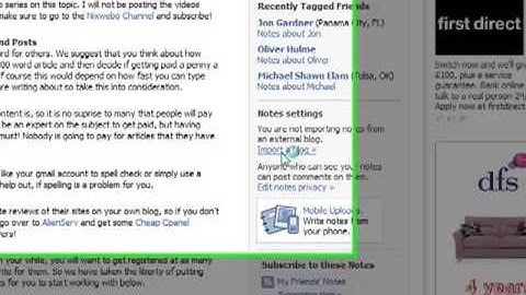 Blog Feed to Facebook Profile