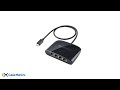 Cable Matters USB-C to 4-port Gigabit Ethernet Adapter in Black