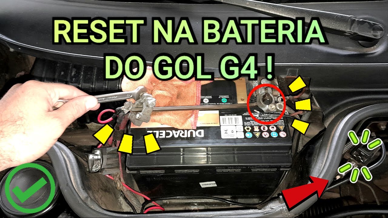 RESET DA BATERIA DO GOLG4 ! RESOLVE MOTOR FALHANDO E SENSORES - YouTube