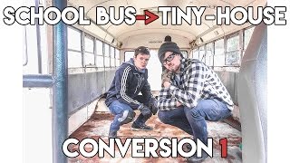 PROGRESS #1 | School Bus To Off Grid Tiny House Conversion by The Voyager Project 13,510 views 7 years ago 6 minutes, 43 seconds
