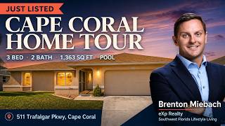 SW Cape Coral Pool Home Tour | 511 Trafalgar Pkwy | 3/2