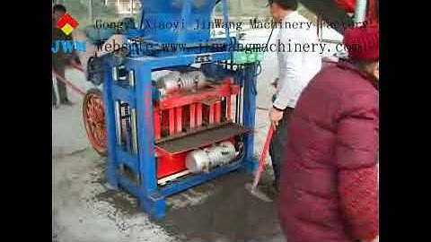 QMJ4-35C concrete  block making machine video