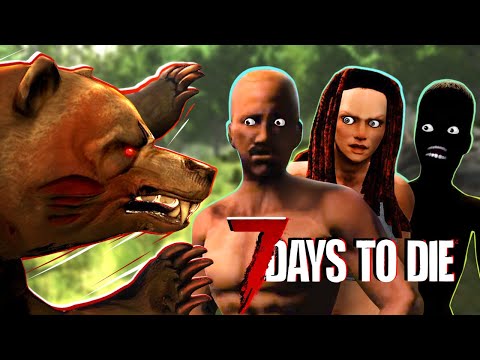 Видео: НАПАДЕНИЕ ЗОМБИ МЕДВЕДЯ! ПЕРВАЯ НОЧЬ ЗОМБИ ● 7 Days to Die (Alpha 20) #21