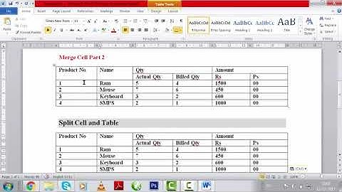 How to use Tables Option in Word 2010 - Part 3 [LC Learn]