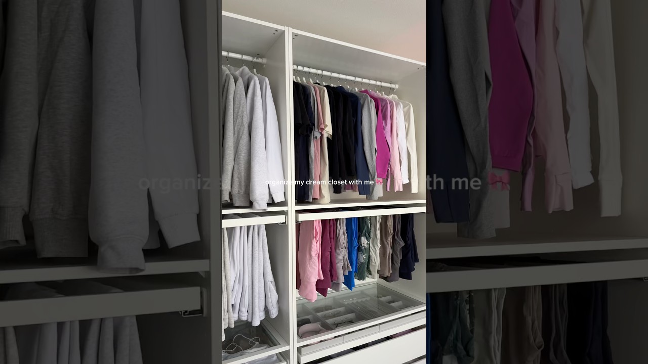 organizing my new ikea wardrobe 🤍 #shorts #ikea #closetorganization #homeorganization #cleantok