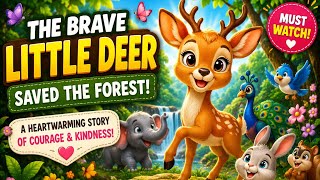 The Brave Little Deer Saved the Forest! 🦌🌿 | Heartwarming Moral Story for Kids | ZimZiZoo