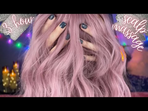 ASMR ⎪3 Hours of Tingly Scalp Massage + Layered Rain 💧💆🏼‍♀️