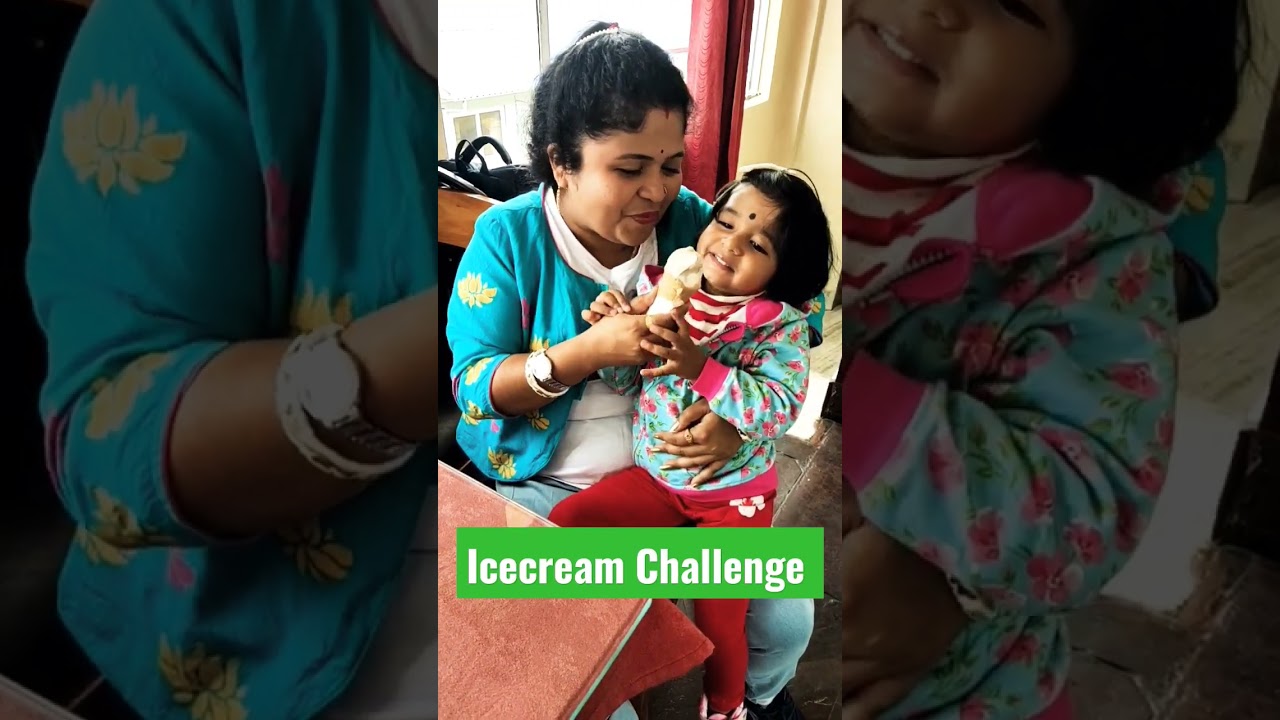 Icecream Challenge Mom VS Daughter 