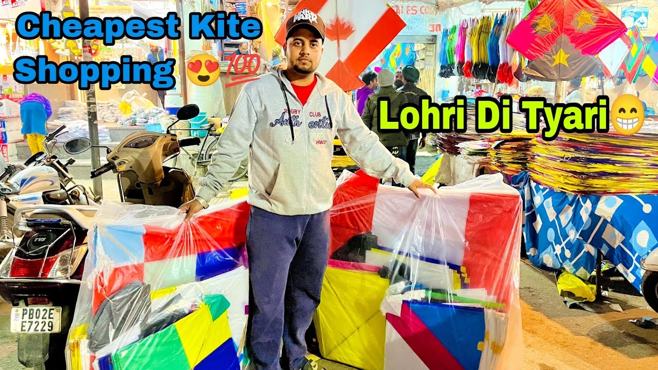Lohri Di Tyari 2023😍|| Kites Shopping || Cheapest kite In Amritsar || Kite Shopping Vlog￼