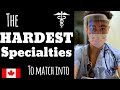 The 5 HARDEST Medical Specialties To Match | Canadian Doctor Residency 101