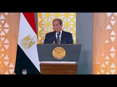 الرئيس السيسي يطمئن المصريين طول ما احنا على قلب رجل واحد ماحدش هيقدر يعمل معانا حاجة