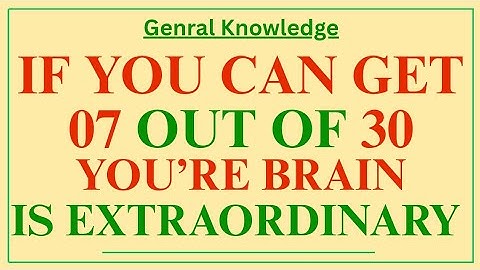 IF YOU CAN GET 07 OUT OF 30 YOU