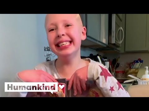 Girl surprised with doll that is bald like her | Humankind