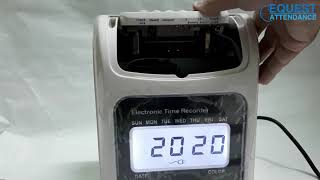 How to Setting Printing Position Time Recorder TIMI 6500N Cara Set Posisi Punch Card screenshot 2