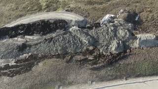 Aftermath of the landslide on the Viking Energy Windfarm site. Video: Gary Buchan