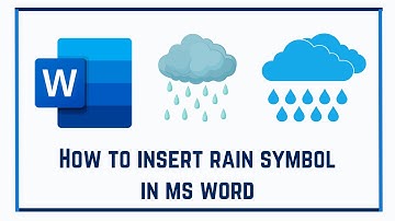 How to insert rain symbol in ms word