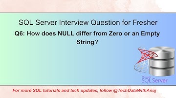 Difference Between NULL, Zero, and Empty String in SQL | @TechDataWithAnuj