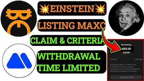 EINSTEIN COIN LISTING ।। EINSTEIN COIN CLAIM ।। EIN WITHDRAWAL ।। #EIN #EINSTEIN #EINSTEINWITHDRAWAL