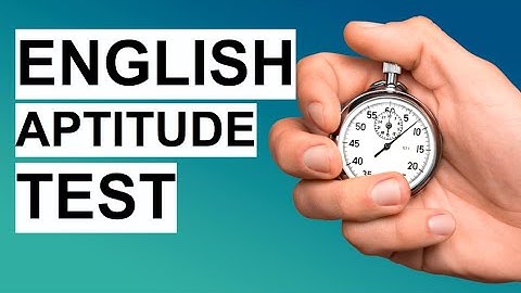 ENGLISH Aptitude Test! PRACTICE Questions & Answers!