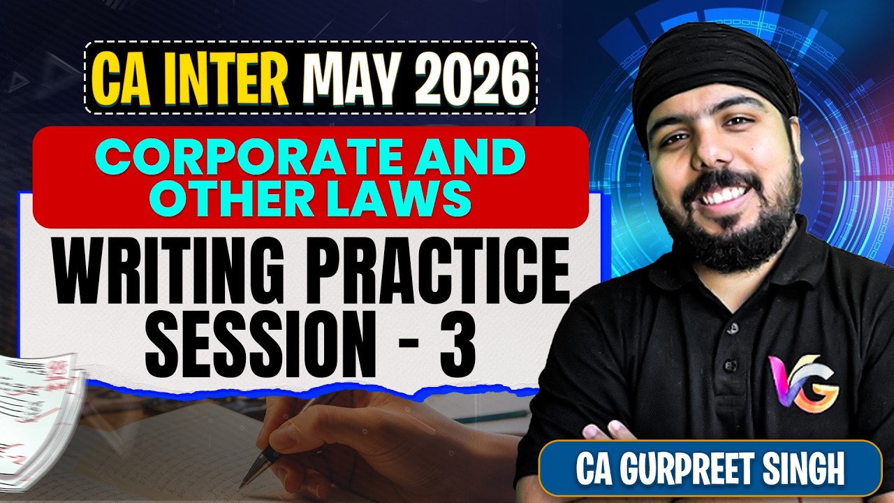 CA Inter Law Writing Practice Session #3 | CA Inter May 2026 | CA ...