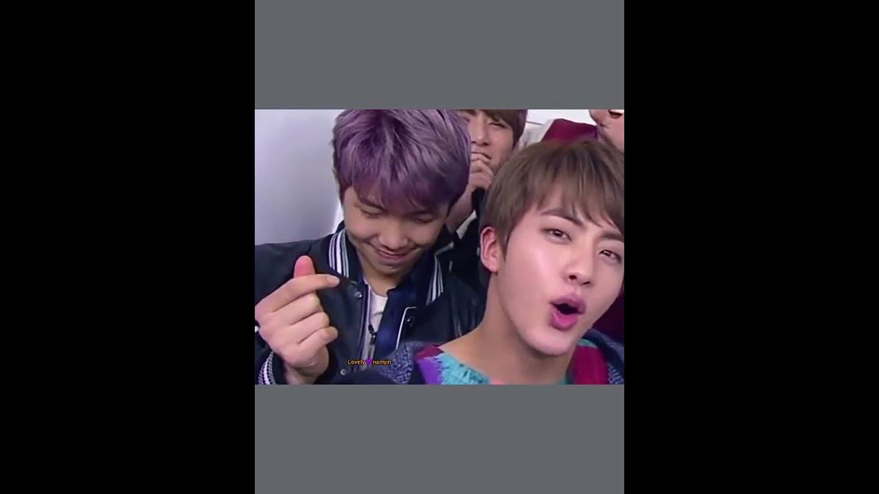 Rm may be showing his heart in front but his🙈eyes are on jinnie💜bts#namjin