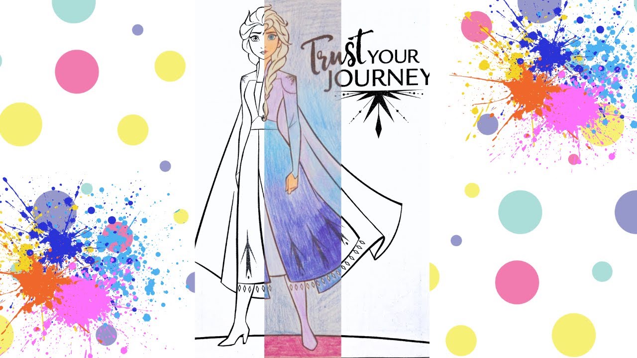 Elsa Ice Queen Frozen Colouring