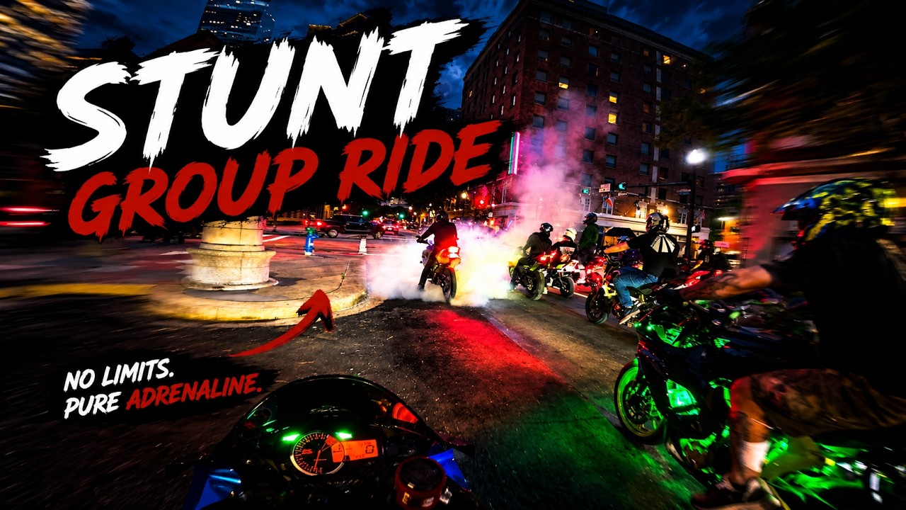 Stunt bikes take over downtown Houston!!! 
