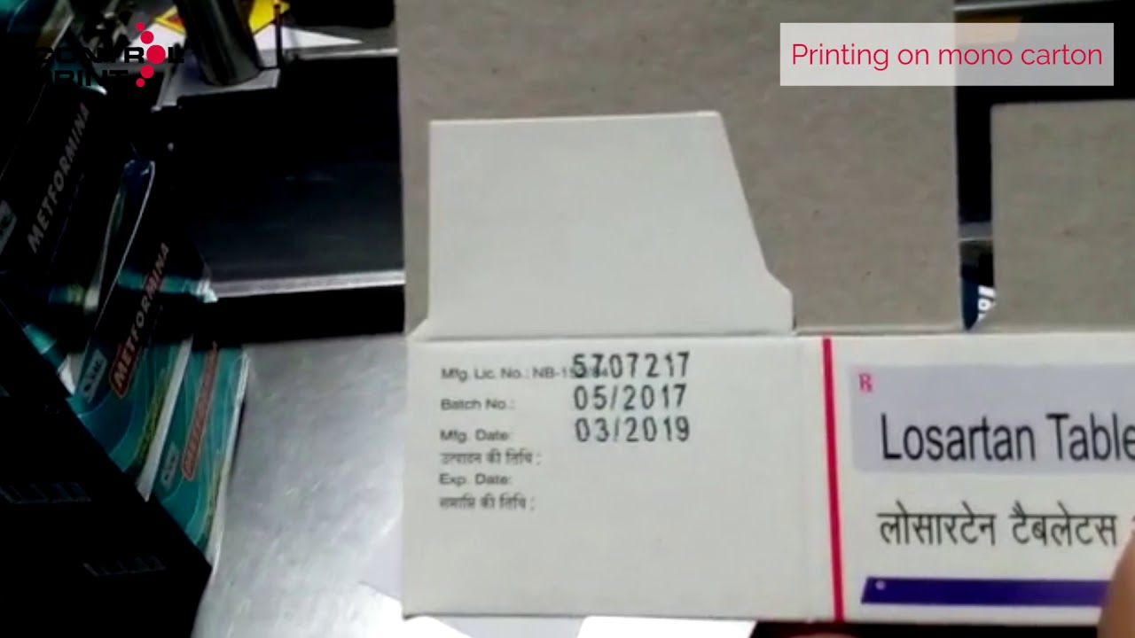 Print on Pharma Mono Carton - Control Print TIJ