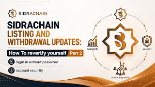 SIDRACHAIN LISTING AND WITHDRAWAL UPDATES: HOW TO REVERIFY YOURSELF PART 2 | ACCOUNT SECURITY