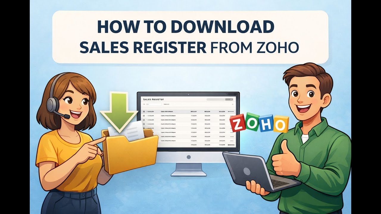 How to Download Sales Register from Zoho Books 