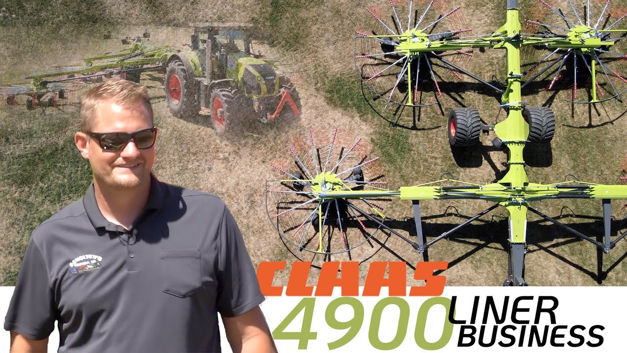 A LOOK AT THE ALL NEW CLAAS 4900 LINER BUSINESS RAKE - YouTube