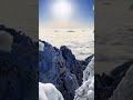 Magnificent trail on snow-covered mount Huashan in China#share#china#snow #mountains #trending#viral