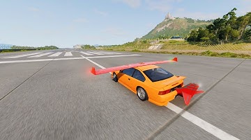 BeamNG What Car Can Take Off from an Airport Runway Just by Adding Wings?
