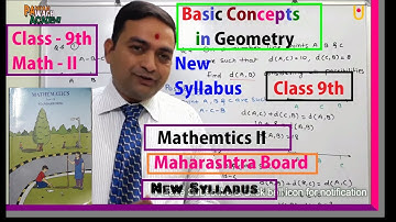 Basic Concepts in Geometry (Class 9th Maharashtra Board New Syllabus- Practice Set -1.1)