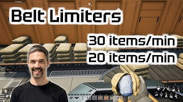How to limit belt speed to 30 or 20 items per minute in Satisfactory