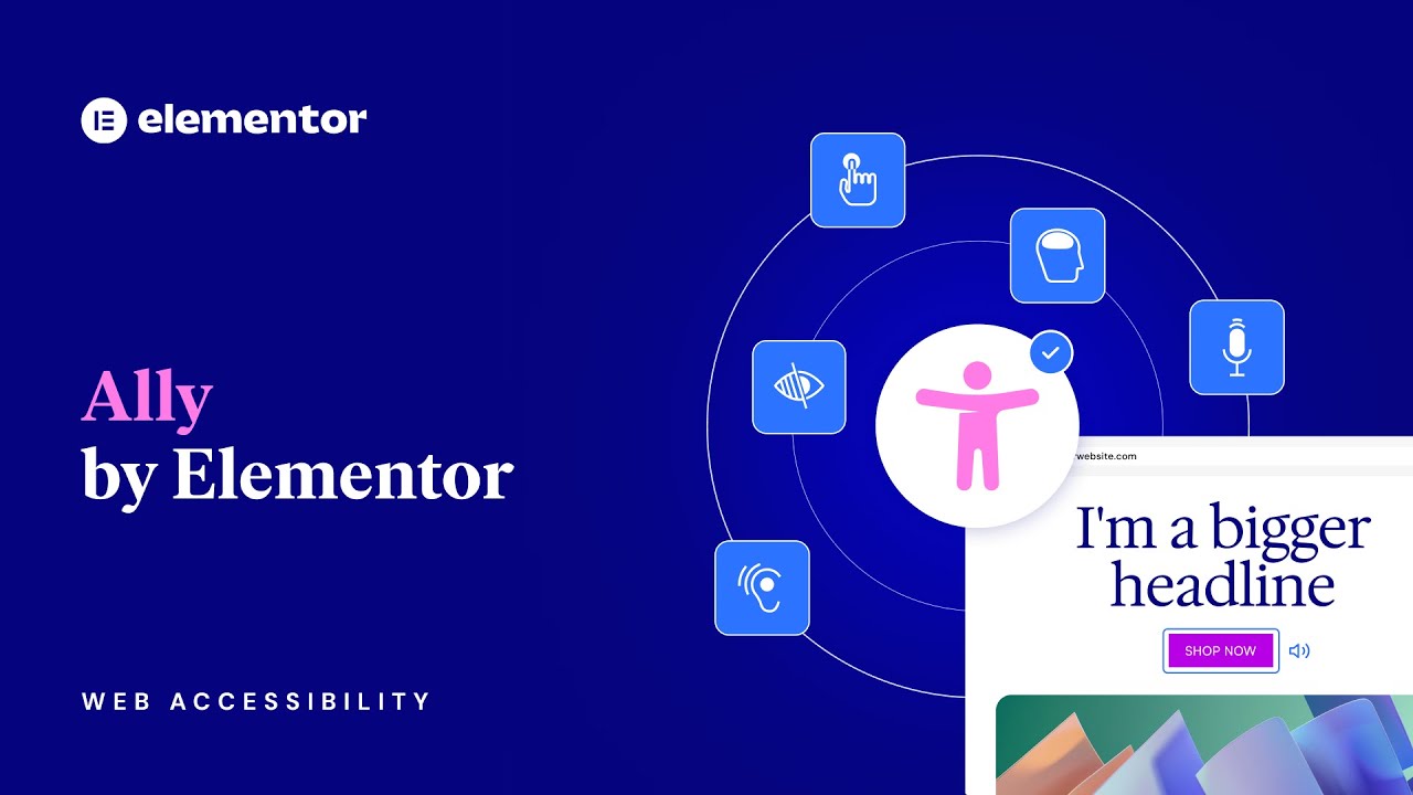 ally outil accessibilité Elementor WordPress