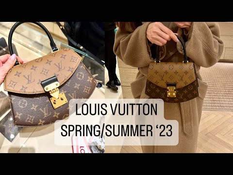 LV Louis Vuitton Eden MM Monogram Canvas and Celeste Blue Leather