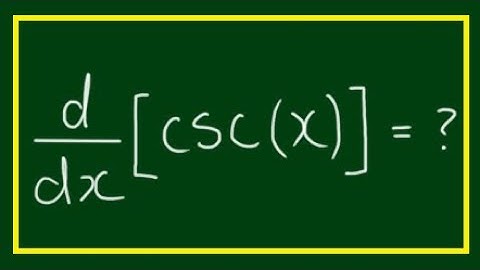 Derivative of csc(x) - Reciprocal Rule
